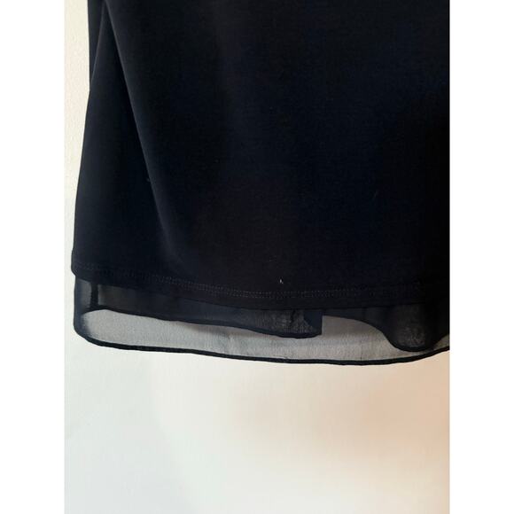 Calvin Klein Women's Sleeveless Shell Blouse Black w/ Metallic Detail Size M - Picture 8 of 9